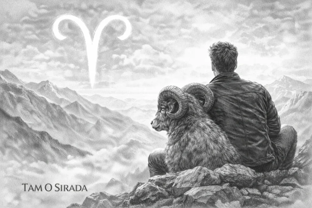 Koç burcu erkeği özelliklerini yansıtan görsel